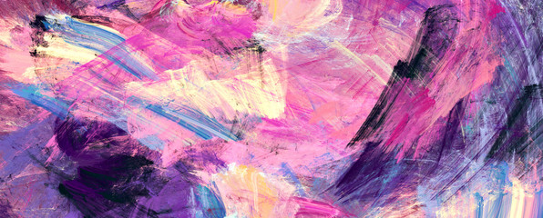 Künstlerische helle Textur. Abstrakter blauer und purpurroter Hintergrund. Modernes Farbmuster. Fraktale Grafik für kreatives Grafikdesign © Alena