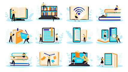Online Library Icon Set