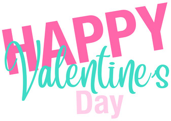 Font design for happy valentines day
