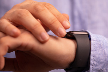  smart watch modern on hand