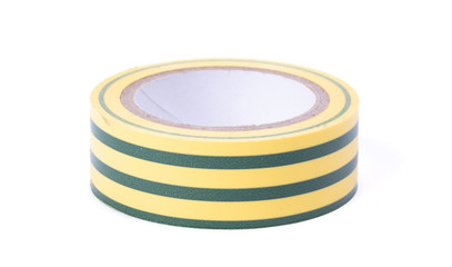 Roll of yellow and green isolation tape
