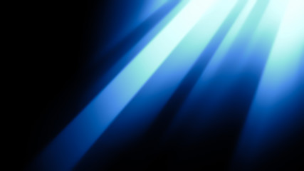 Divine blue sun light shines through space . The rays beam light on the floor. Spotlight on isolated background.