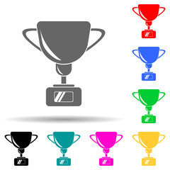 cup multi color style icon. Simple glyph, flat vector of sucsess and awards icons for ui and ux, website or mobile application
