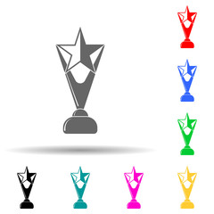 Star Cup multi color style icon. Simple glyph, flat vector of sucsess and awards icons for ui and ux, website or mobile application