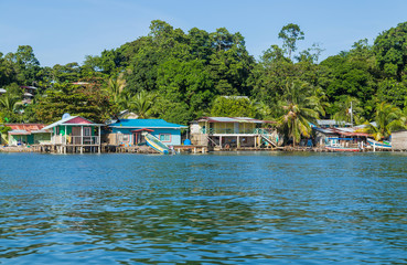 Obraz premium Colorful Caribbean buildings