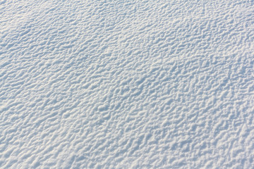 Convex snow background on the frozen surface of the river, Ob reservoir, Novosibirsk, Russia