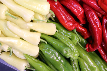 Group of various vegetables and as background