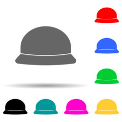 beach panama hat icon on white backgroundmulti color style icon. Simple glyph, flat vector of summer pleasure icons for ui and ux, website or mobile application