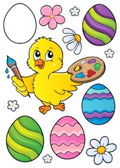 Easter eggs and chicken painter set 1
