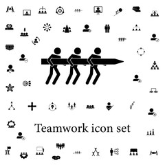 joint drag and drop icon. Teamwork icons universal set for web and mobile