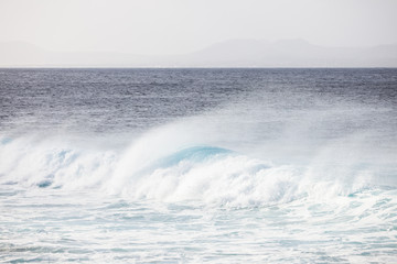 Big powerful ocean waves. Abstract natural background
