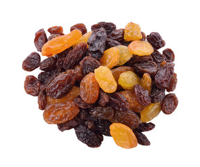 Raisins isolated on a white background