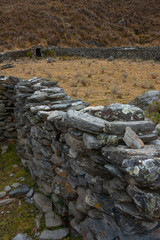 Wall at Piruro Site. Andes. Peru. Huánuco Region, Huamalíes Province, Tantamayo District