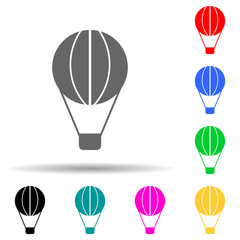 Balloon multi color style icon. Simple glyph, flat vector of transport icons for ui and ux, website or mobile application