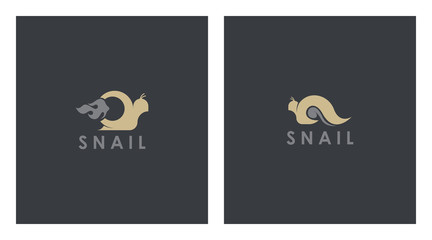 Snail logo concept. Snail logo template vector