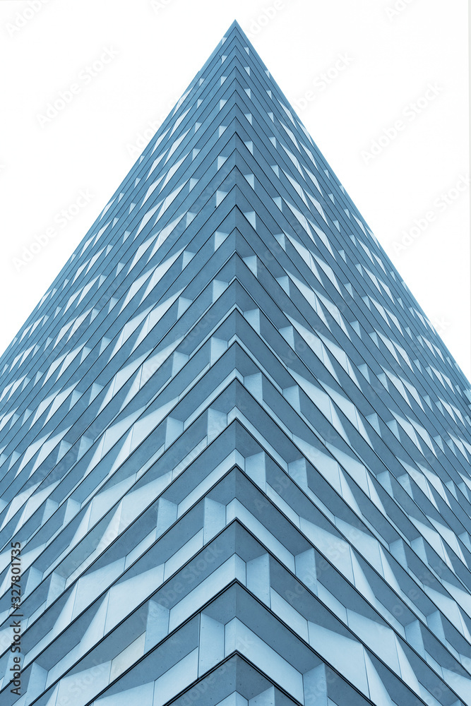 Aufkleber Exterior of modern architecture. Building abstract background pattern