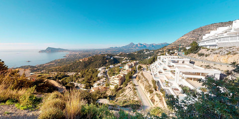 A beautiful panoramic view of Altea Hills over the Costa Blanca