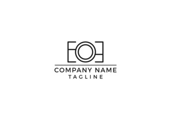 Camera abstract logo photographer icon based graphic design in vector editable file.