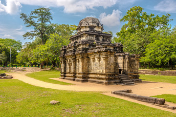 Fototapeta na wymiar View at the Shiva Dewalaya temple in Polonnaruwa - Sri Lanka