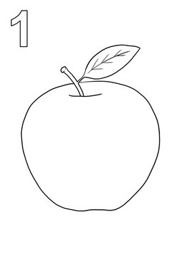 Apfel Ausmalbild