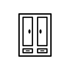 wardrobe icon design, flat style icon collection