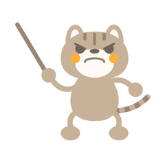 猫指示棒怒る