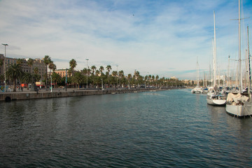 yachts in the marina-Barcelona