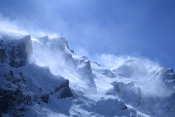 Fototapeta premium White mountains snow and beautiful nature