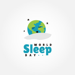 World Sleep Day Vector Design For Banner or Background