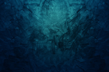 blue cement background, horizontal blank concrete wall.