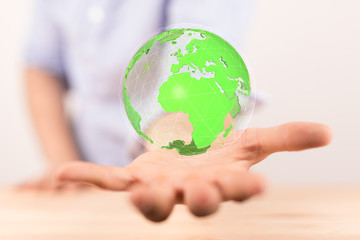 digital earth connection concept 3d.