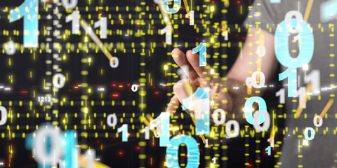 Digital Network and data concept