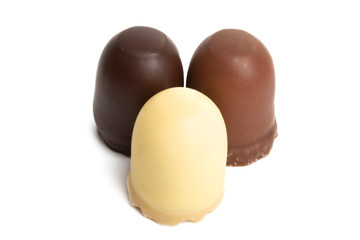 chocolate kisses isolated