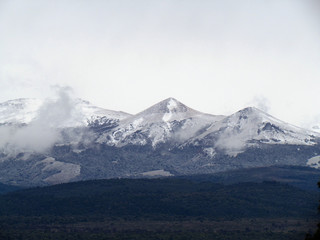 Nahuel Huapi lake partial view, in the background the Andes mountain ranges .