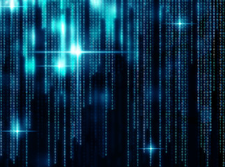 Illustration of code written in binary number system