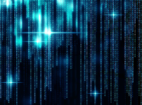 Illustration of code written in binary number system