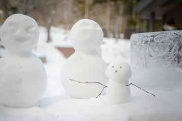 snowman in snow