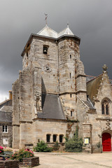 Fototapeta na wymiar Saint Sauveur Church, Corlay, department Cotes-d'Armor, Brittany, France