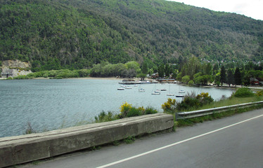 Lacar lake from San Martin de los Andes, is widely used, in the summer, for the practice of yachting.