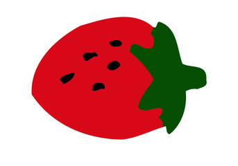 Fresh Red Strawberry, Digital Art