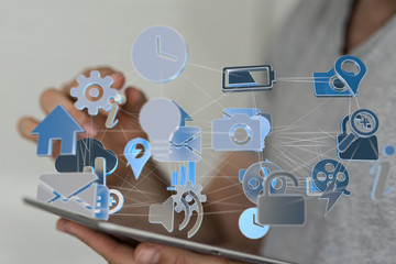 Cloud storage and Computing concept.
