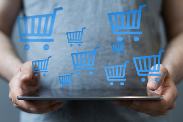 Add To Cart Internet Web Store Buy Online E-Commerce concept.