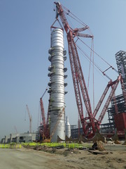 transformer on background of blue sky