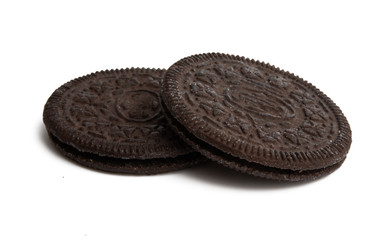 double chocolate chip cookie isolated