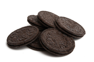 double chocolate chip cookie isolated