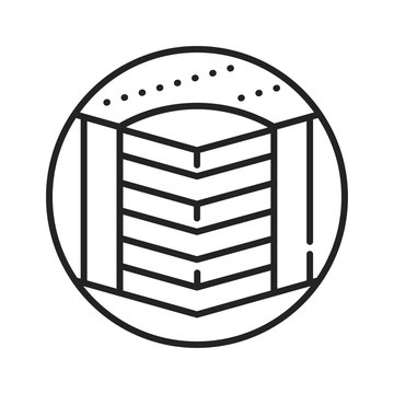 recommend clip art: Springless bed mattress black line icon. Based on monolithic or typesetting blocks. Pictogram for web page, mobile app, promo. UI UX GUI design element. Editable stroke.