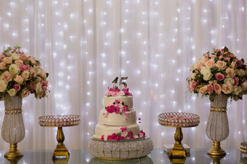 christmas tree with gifts and decorations