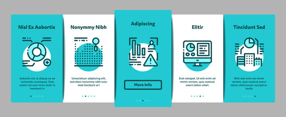 Statistician Assistant Onboarding Mobile App Page Screen Vector. Statistician Research And Document File, Web Site On Computer Screen And Cloud Storage Linear Pictograms. Color Contour Illustrations