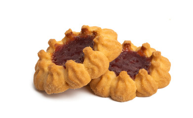 cookies with jam isolated