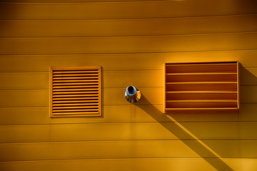 original industrial yellow metal background architecture building